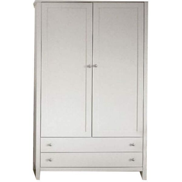 milani home armadio due ante in legno bianco in arte povera stile classico cm 125 x 62 x 20 bianco x x cm