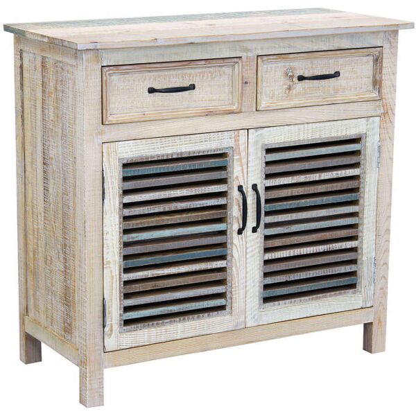 milani home credenza in legno colorato madia di design mobile in stile vintage moderno per multicolor 90 x 85 x 42 cm