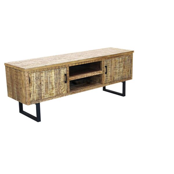 milani home porta tv in legno moderno di design moderno per salotto cucina sala da pranzo c marrone 160 x 60 x 45 cm