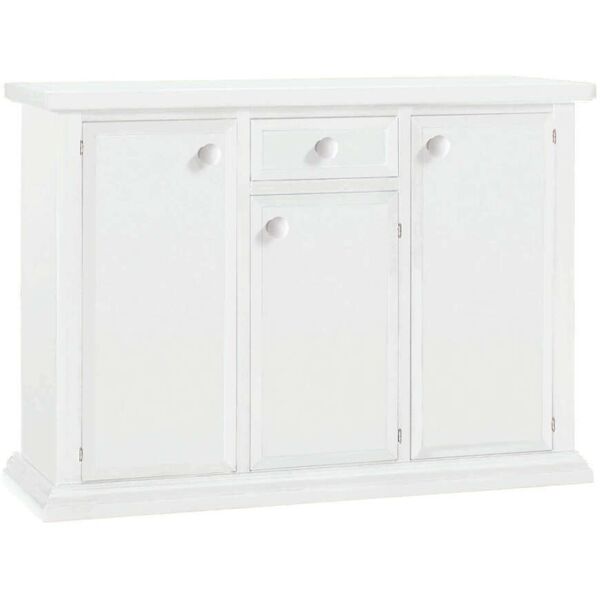 milani home credenza bianca 120x40x88 per interno sala da pranzo salotto cucina ufficio mas bianco 120 x 88 x 40 cm