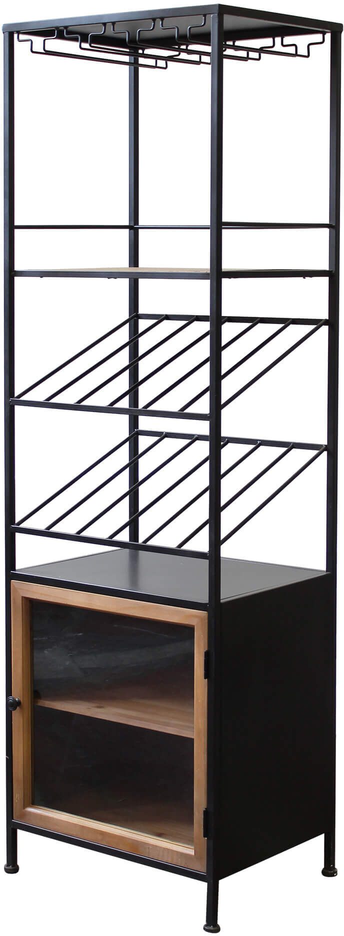 milani home scaffale per bottiglie e calici di design moderno industrial cm 51,50 x 41 x 16 antracite 39 x 165 x 50 cm