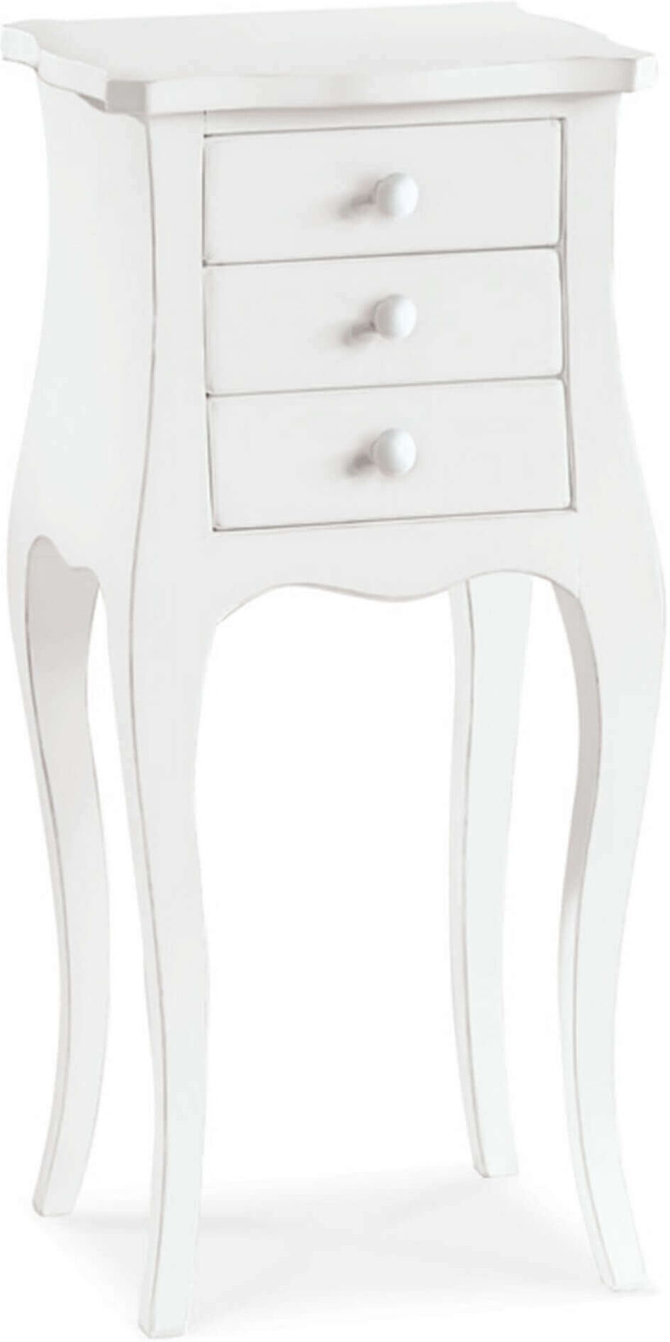 milani home mobile portatelefono in legno massello 34x31x72 bianco 34 x 72 x 31 cm