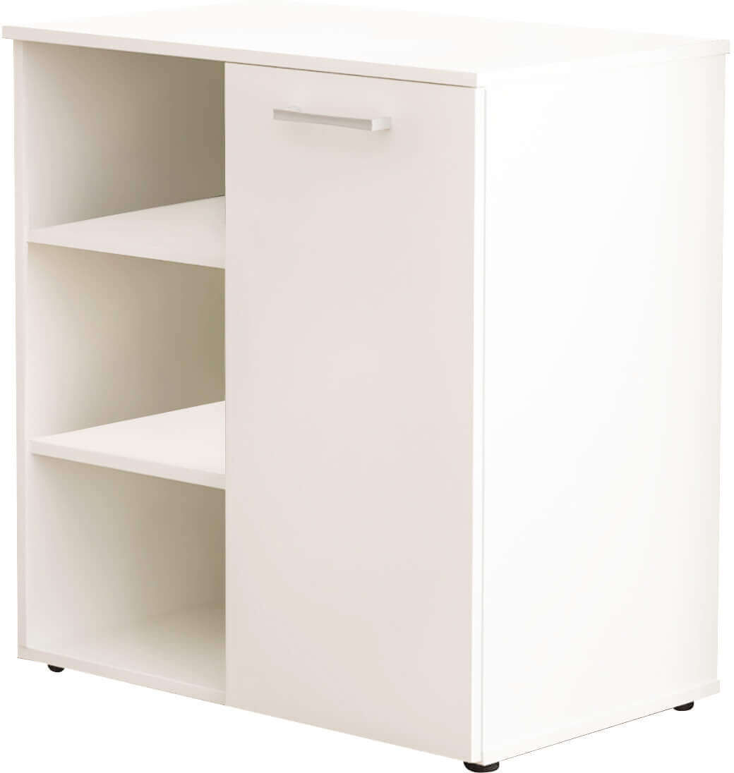 Milani Home mobile ingresso di design moderno con scarpiera e porta borse Bianco 68 x 87 x 35 cm