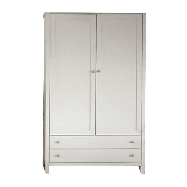 Milani Home armadio due ante in legno bianco in arte povera stile classico cm 125 x 62 x 20 Bianco x x cm