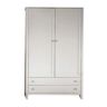 Milani Home armadio due ante in legno bianco in arte povera stile classico cm 125 x 62 x 20 Bianco x x cm