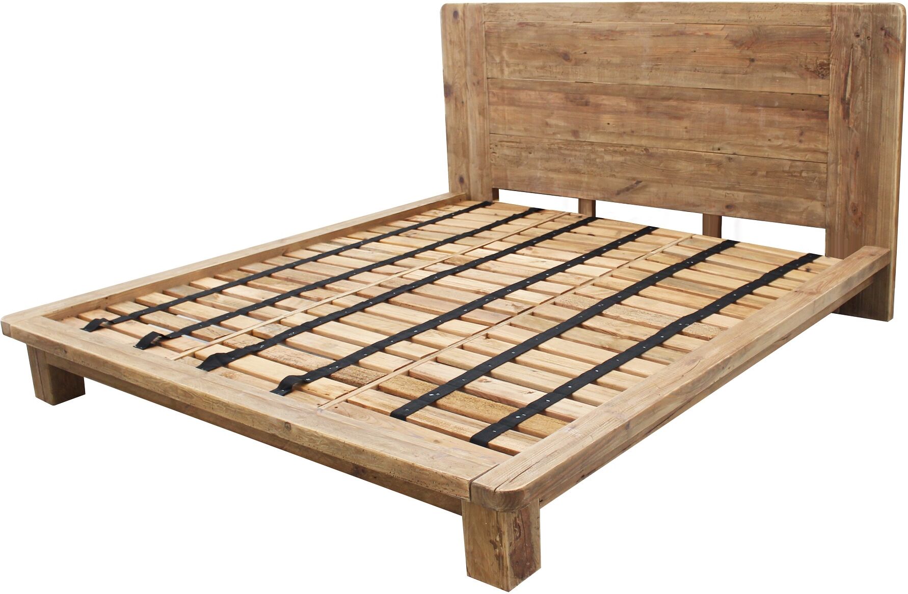 milani home pez - letto in legno di pino riciclato