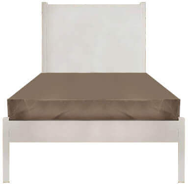 milani home celestia - letto singolo in legno bianco cm 100 x 212 x 115 h