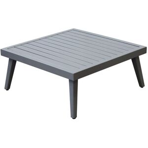 Milani Home tavolino per salotto modulare di design per esterno giardino cm 68 x 68 x 30 h Antracite 68 x 71 x 76 cm