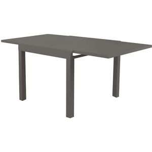 Milani Home Tavolo Rettangolare Allungabile In Alluminio Da Esterno Giardino, Per Ristorant Taupe 90 x 75 x 90 cm