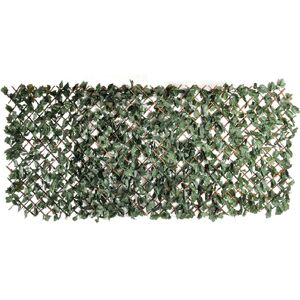 Milani Home Estensibile In Legno Con Siepe Per Interno Esterno Giardino, Portico, Terrazzo, Verde 200 x 100 x 6 cm