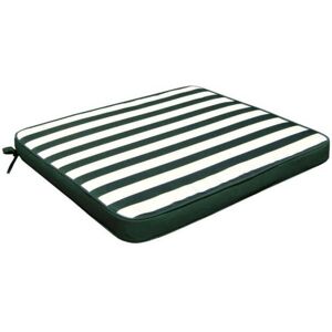 Milani Home Cuscino Seduta Larga Riga Verde Con Doppia Cucitura Per Sedia O Poltrona Per Es Verde 40 x 4 x 40 cm