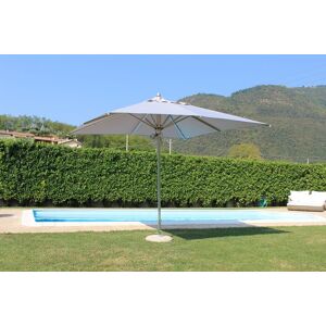 Milani Home Ombrellone Da Giardino 3x3 Palo Centrale In Alluminio Grigio Chiaro Per Esterno Grigio chiaro 300 x 270 x 300 cm