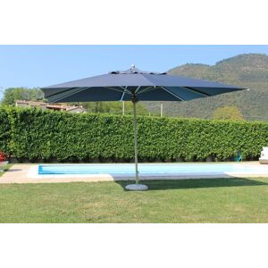 Milani Home Ombrellone Da Giardino 3x4 Palo Centrale In Alluminio Grigio Scuro Per Esterno Grigio 300 x 270 x 400 cm