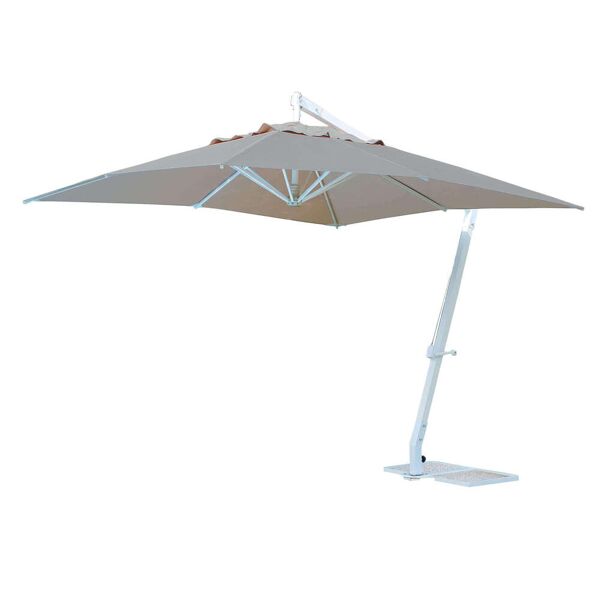 milani home thema - ombrellone da giardino decentrato 3x3 in alluminio