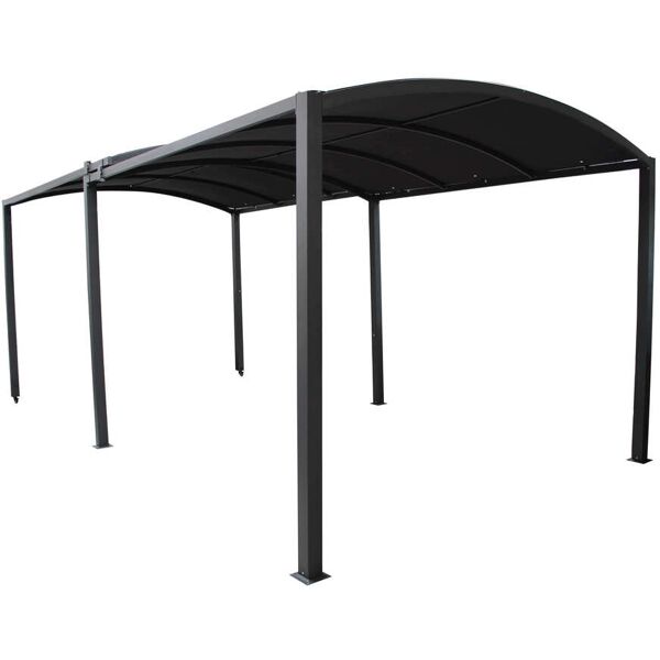 milani home gazebo da giardino allungabile 3x3/6 per auto esterno antracite 300 x 230 x 600 cm