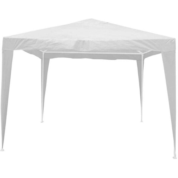 milani home gazebo 3x3 in metallo telo bianco per esterno giardino, ristorante, gelateria b bianco 300 x 245 x 300 cm