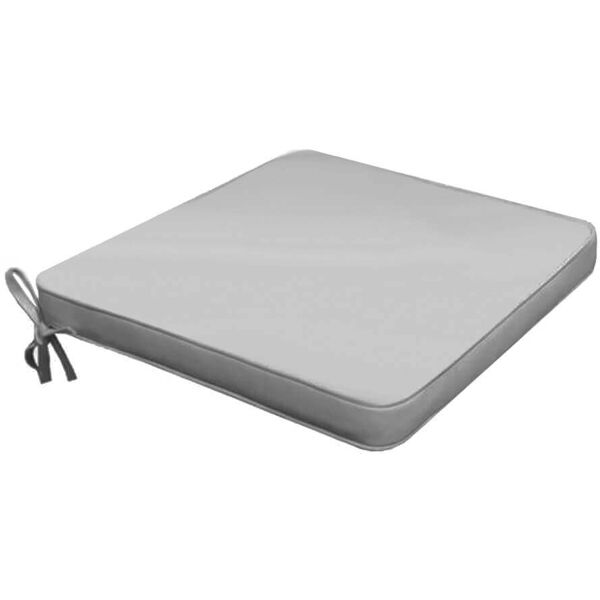 milani home cuscino seduta larga grigio con doppia cucitura per poltrona per esterno idrore grigio 50 x 4 x 45 cm