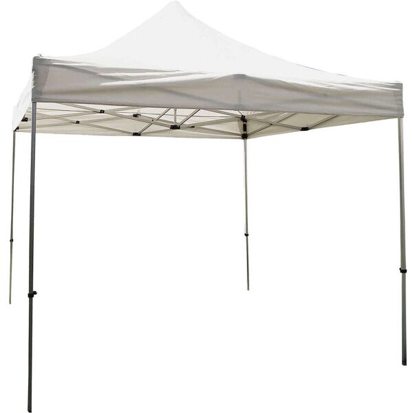 milani home gazebo pieghevole 3x3 professionale in metallo telo bianco chiudibile per merca bianco 290 x 315 x 290 cm