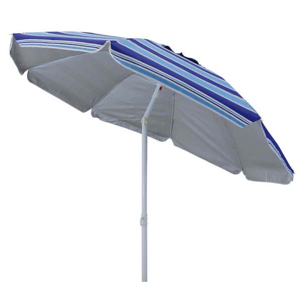 milani home ombrellone spiaggia poliestere uv diametro 2 m palo 0,32 m per campeggio spiagg multicolor x 200 x cm