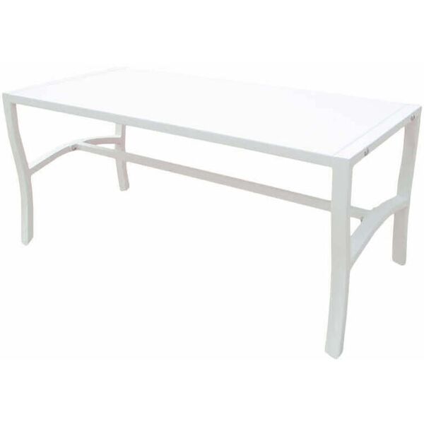 milani home tavolino in ferro bianco per esterno giardino, portico, ristorante, gelateria b bianco 92 x 45 x 45 cm