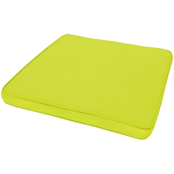 milani home cuscino seduta pistacchio doppia cucitura per sedia o poltrona per esterno idro verde 40 x 4 x 40 cm