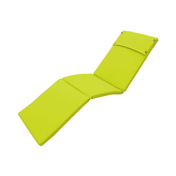 milani home cuscino lettino pistacchio con doppia cucitura per esterno idrorepellenti resis verde 195 x 4 x 59 cm