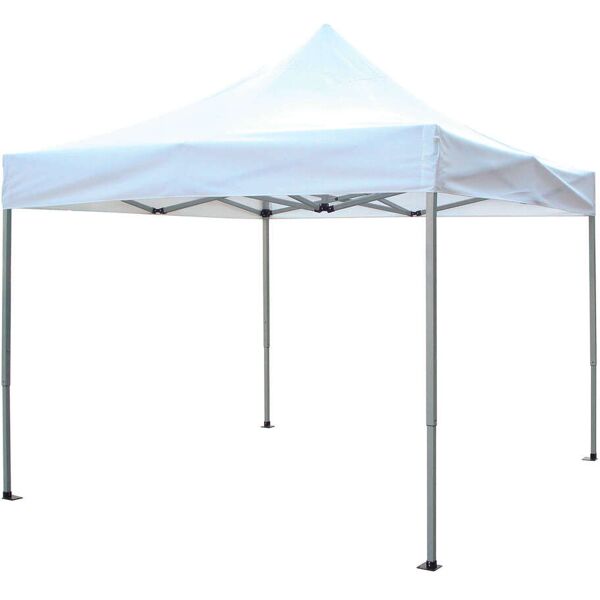 milani home gazebo pieghevole 3x3 professionale in alluminio telo bianco chiudibile per mer bianco 300 x 330 x 300 cm