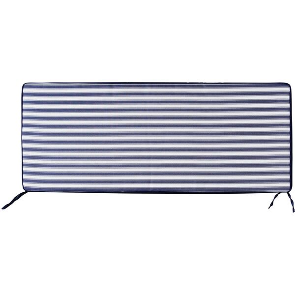 milani home cuscino 110 con doppia cucitura idrorepellente blu 110 x 4 x 45 cm