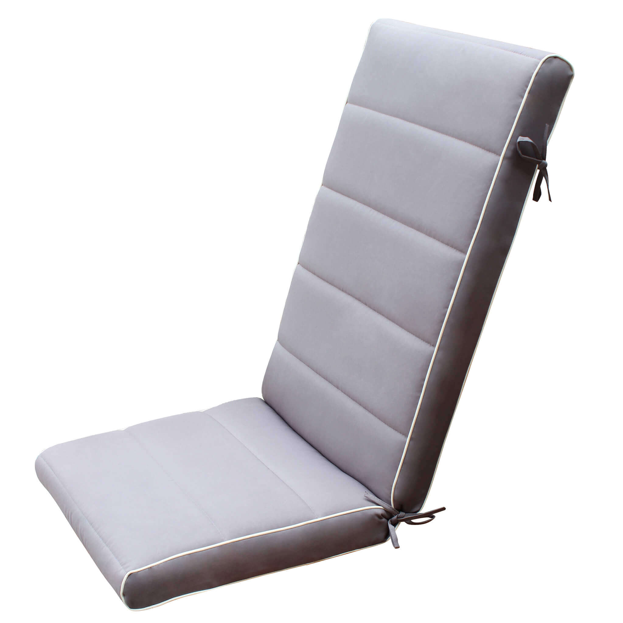 milani home cuscino alto beige con doppia cucitura per sedia o poltrona per esterno idrorep grigio 115 x 8 x 46 cm