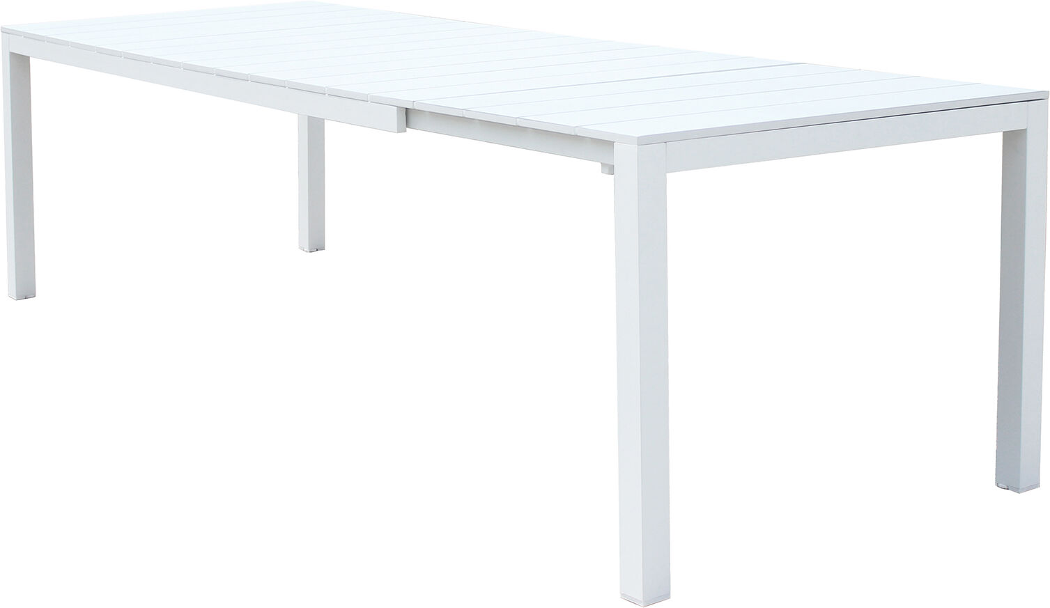 milani home tavolo da giardino in alluminio allungabile per esterno cm 214/280 x 100 x 75,5 bianco 214 x 75.5 x 100 cm