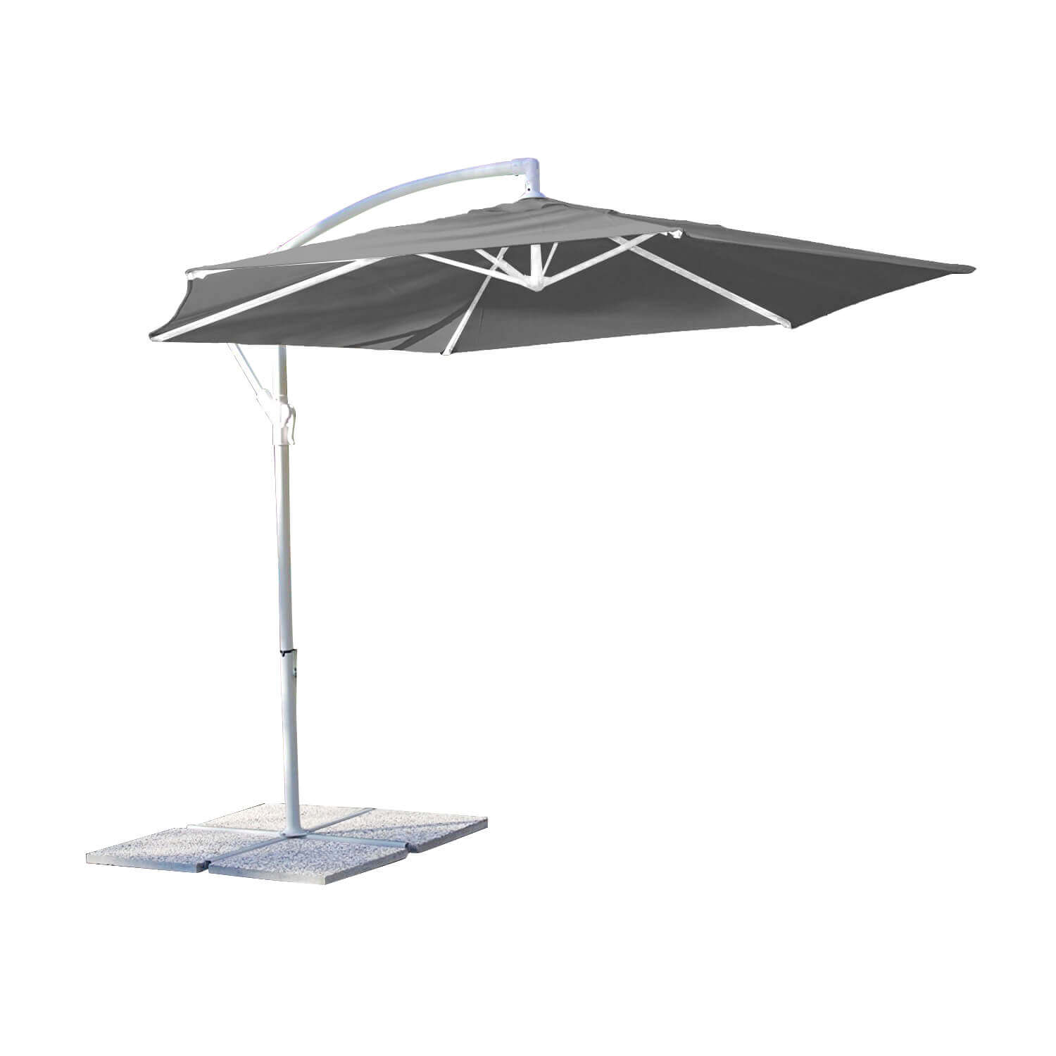 Milani Home DELPHINUS - ombrellone da giardino tondo 3 decentrato