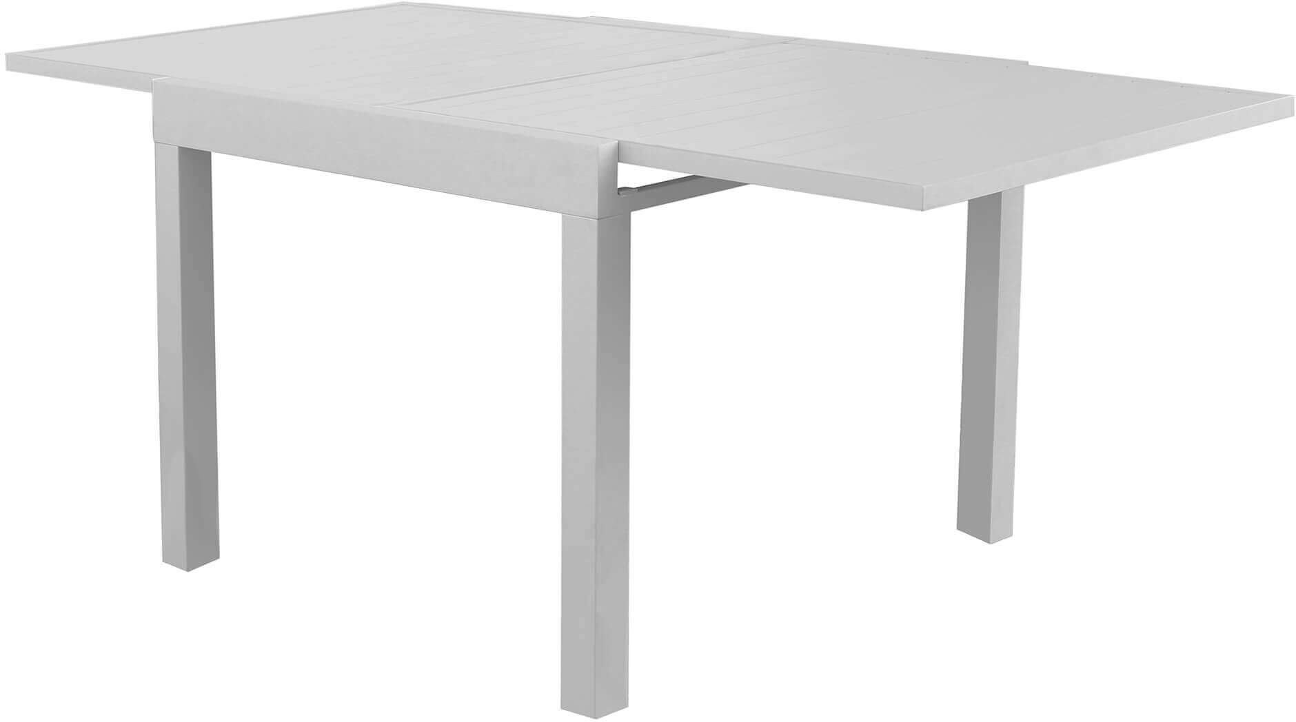 Milani Home Tavolo Rettangolare Allungabile In Alluminio Da Esterno Giardino, Per Ristorant Tortora 90 x 75 x 90 cm