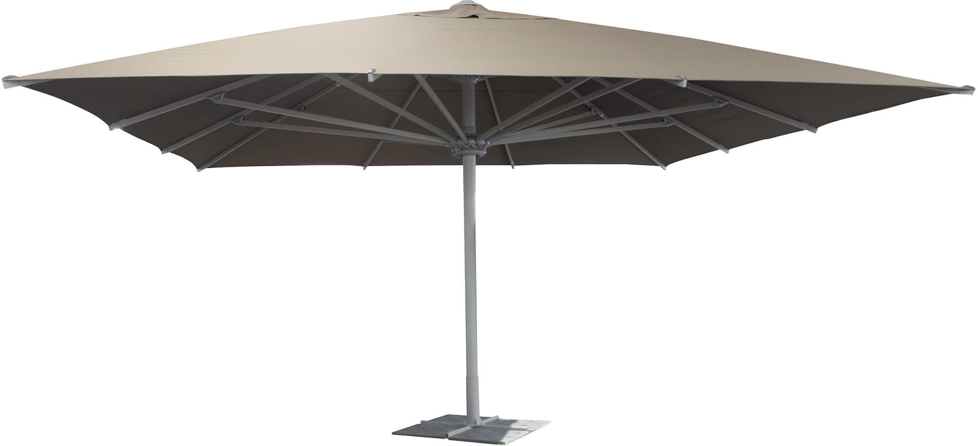 Milani Home Ombrellone Da Giardino 5x5 Palo Centrale Tortora Per Esterno Ristorante Gelater Tortora 500 x 475 x 500 cm