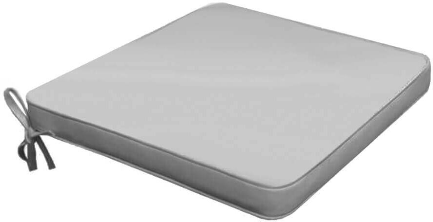 Milani Home Cuscino Seduta Larga Grigio Con Doppia Cucitura Per Poltrona Per Esterno Idrore Grigio 50 x 4 x 45 cm