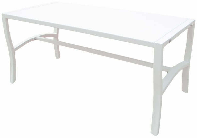 Milani Home Tavolino In Ferro Bianco Per Esterno Giardino, Portico, Ristorante, Gelateria B Bianco 92 x 45 x 45 cm