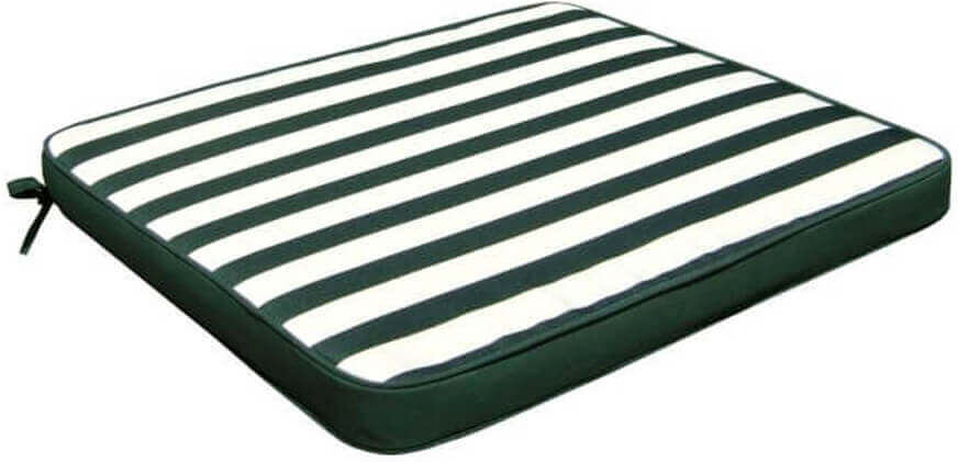 Milani Home Cuscino Seduta Larga Riga Verde Con Doppia Cucitura Per Sedia O Poltrona Per Es Verde 40 x 4 x 40 cm