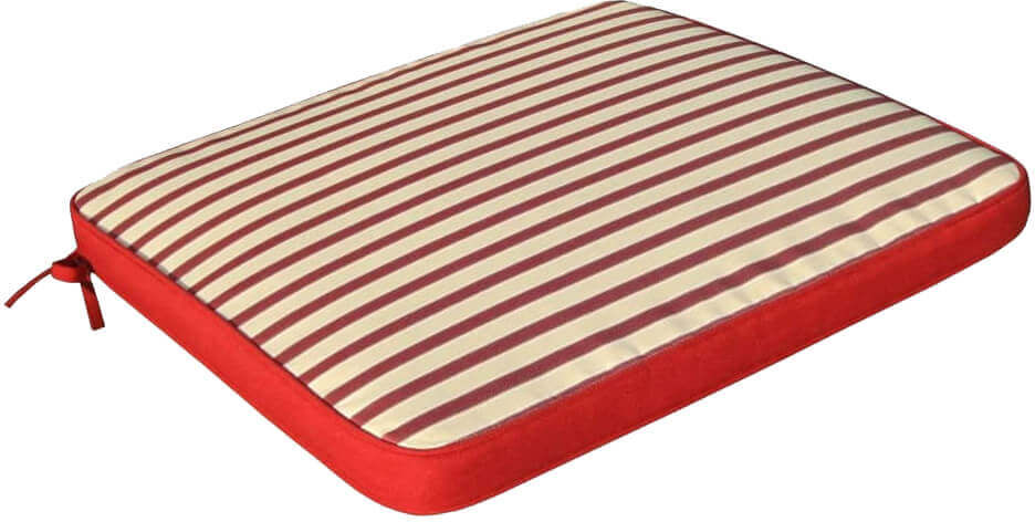 Milani Home Cuscino Seduta Larga Rossa Con Doppia Cucitura Per Esterno Idrorepellenti Resis Rosso 50 x 4 x 45 cm