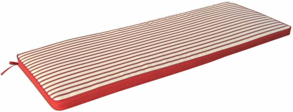 Milani Home Cuscino 150 Riga Rossa Con Doppia Cucitura Per Panca O Dondolo 3 Posti Per Este Rosso 150 x 4 x 45 cm