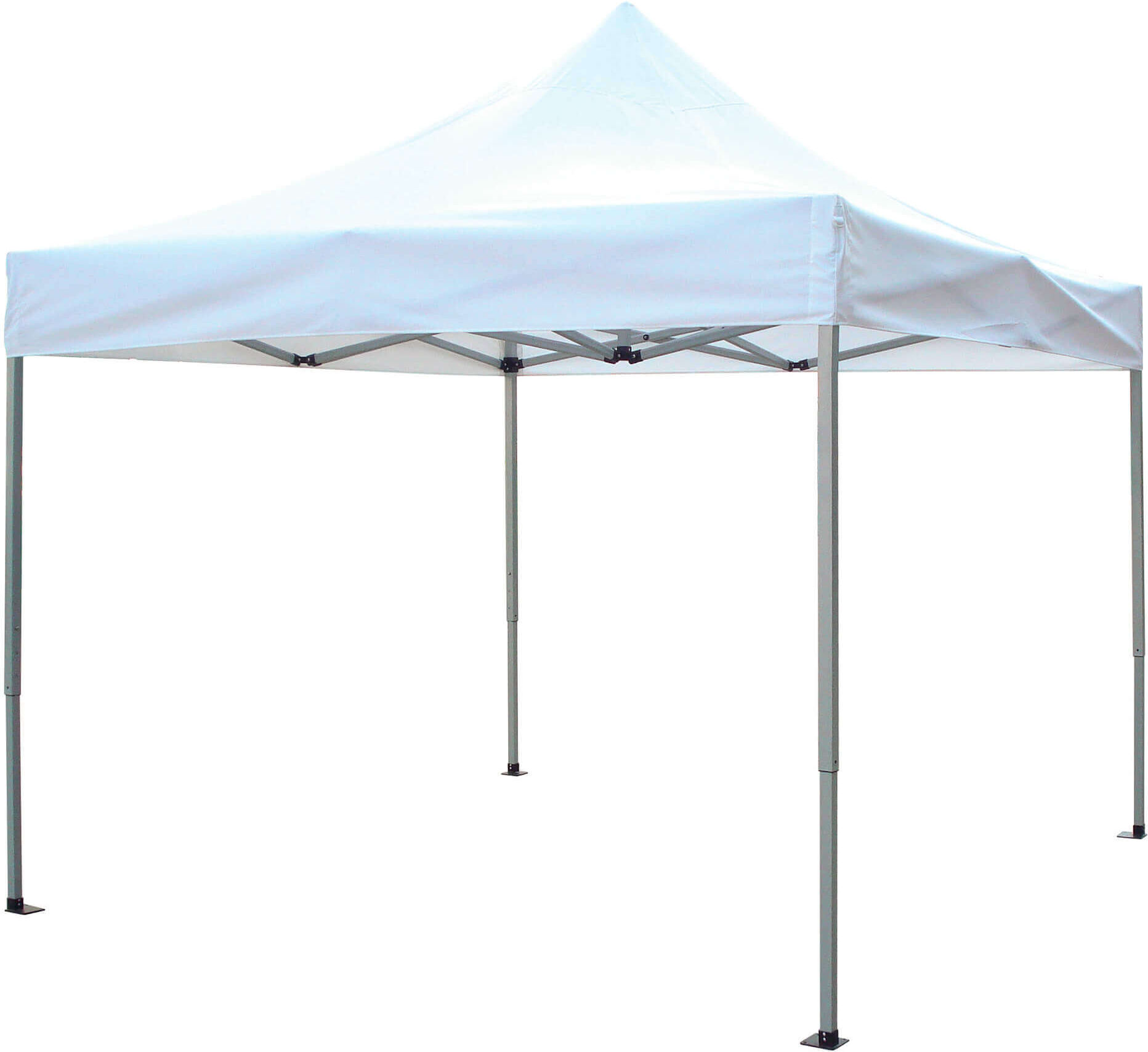 Milani Home Gazebo Pieghevole 3x3 Professionale In Alluminio Telo Bianco Chiudibile Per Mer Bianco 300 x 330 x 300 cm