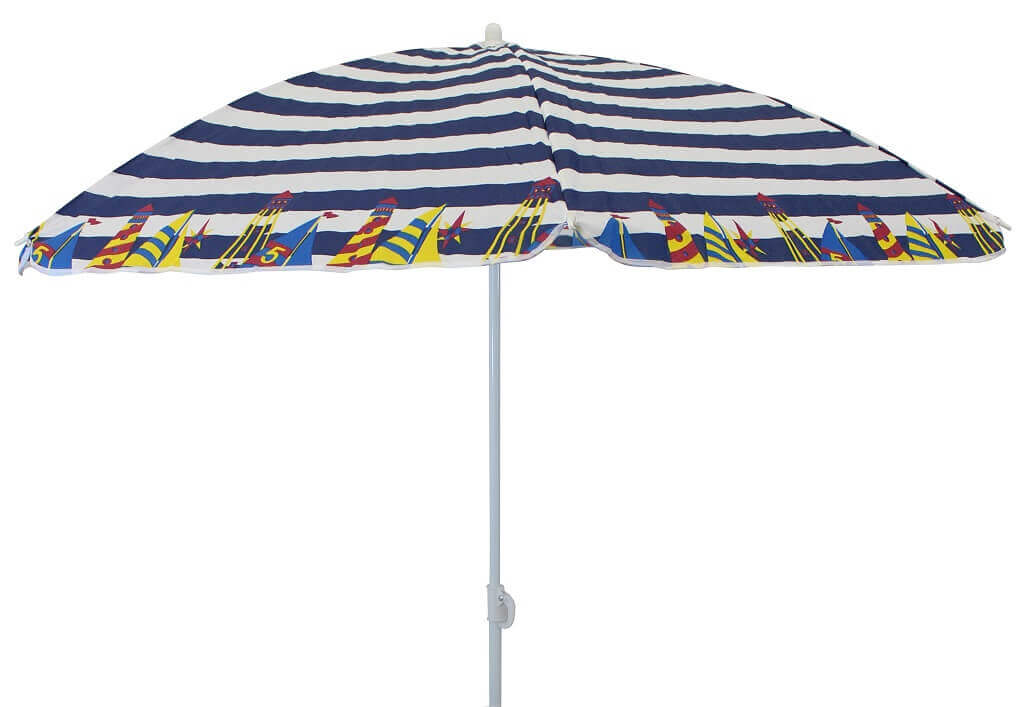 Milani Home ombrellone da spiaggia in metallo e tnt ø 1,5 m