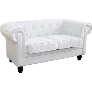 Milani Home CHESTERFIELD - divano vintage in ecopelle 2 posti cm 152x74x82 h