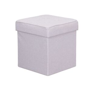 Milani Home pouf quadrato in stoffa di design moderno, cm 38 x 38 x 40 h Tortora 38 x 38 x 40 cm