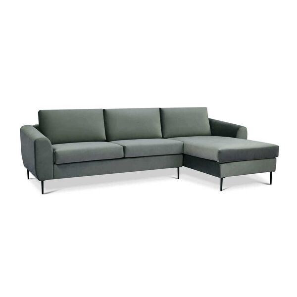 milani home divano 3 posti con penisola di design moderno cm 180x97x85h grigio 181 x 84 x 96 cm