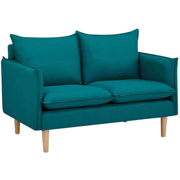 milani home divano 2 posti stile nordico scandinavo 130x84x51 h azzurro 130 x 82 x 84 cm