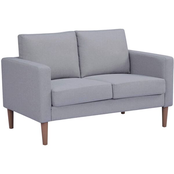 milani home divano in tessuto 2 posti colorato di design scandinavo moderno per interno cas grigio chiaro 124 x 82 x 73 cm