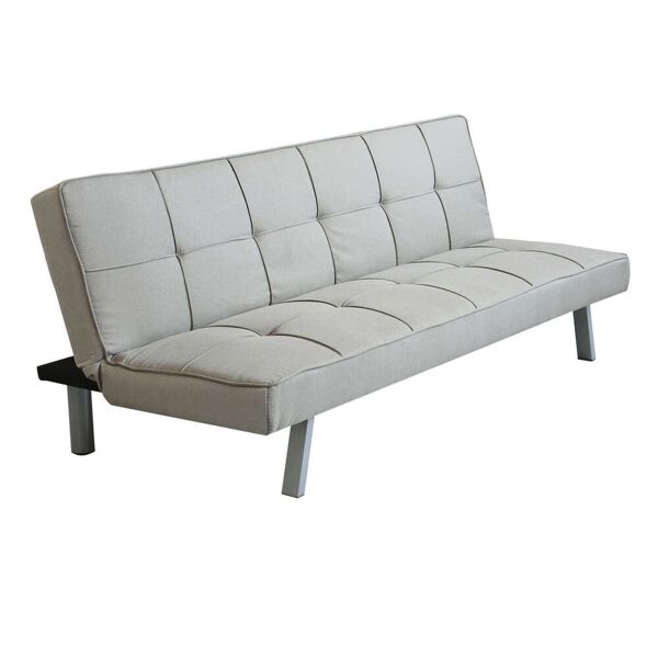 milani home divano letto trapuntato grigio chiaro stile moderno di design contemporaneo per grigio chiaro 178 x 71 x 80 cm