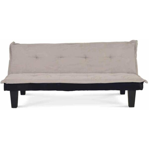 milani home divano letto alta qualità grigio e nero stile moderno di design, d.165x76x72/l. nero 165 x 72 x 76 cm