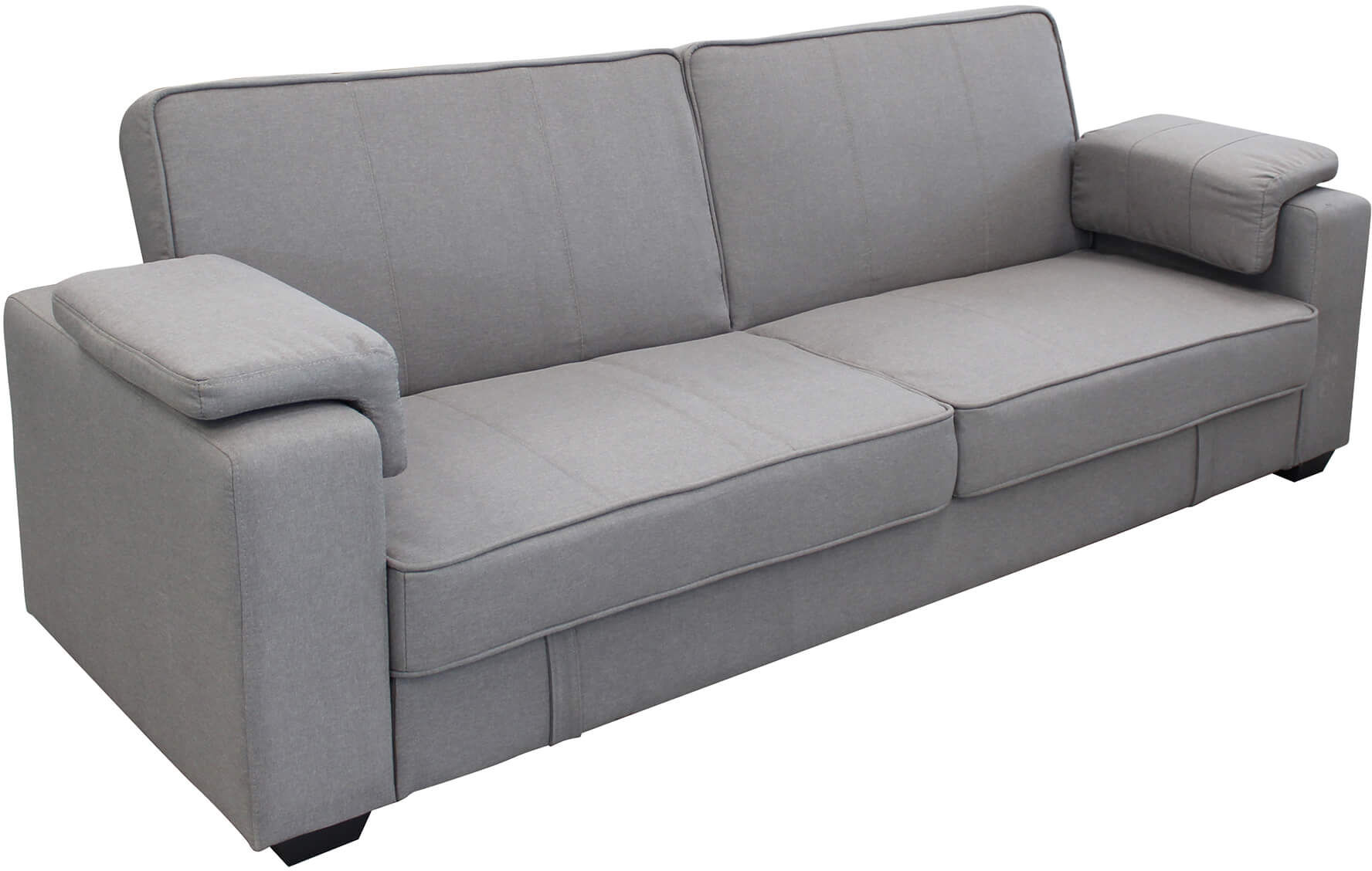 milani home divano letto 3 posti ergonomico per il soggiorno trasormabile in letto grigio chiaro 228 x 89 x 85 cm