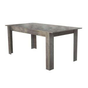 Milani Home tavolo da pranzo allungabile in legno di design per sala da pranzo 140/180x80x7 Rovere grigio 160 x 74.5 x 90 cm