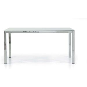 Milani Home Tavolo Da Pranzo Moderno Di Design Allungabile In Vetro 90x140/190 Trasparente 140 x 75 x 85 cm